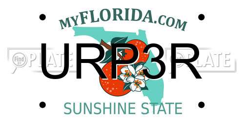 URP3R Florida License Plate