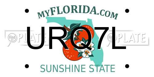 URQ7L Florida License Plate