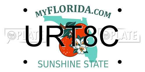 URT8C Florida License Plate