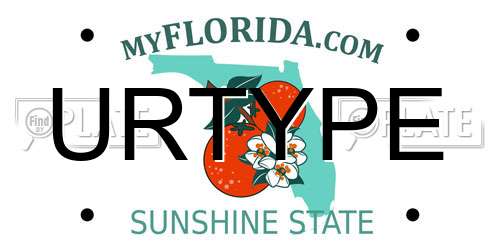 URTYPE Florida License Plate