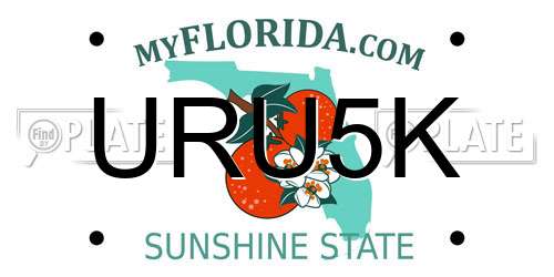 URU5K Florida License Plate