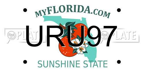 URU97 Florida License Plate