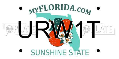 URW1T Florida License Plate
