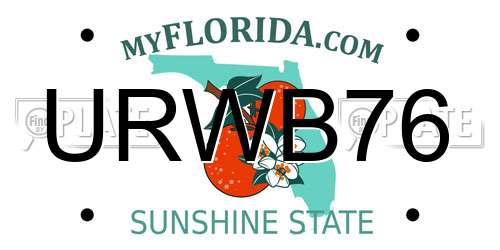 URWB76 Florida License Plate