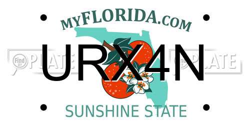 URX4N Florida License Plate