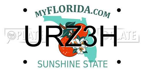 URZ3H Florida License Plate