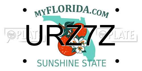 URZ7Z Florida License Plate