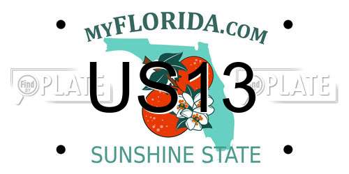 US13 Florida License Plate