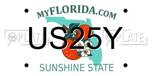 US25Y Florida License Plate