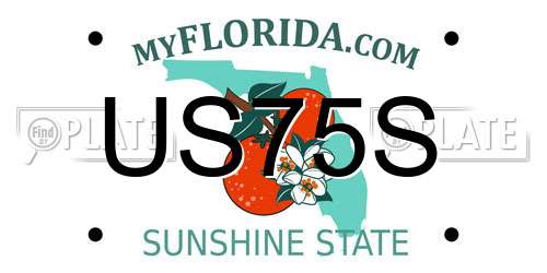 US75S Florida License Plate