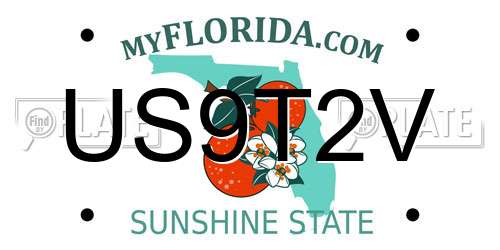 US9T2V Florida License Plate