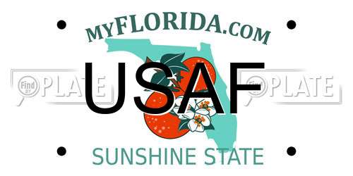 USAF Florida License Plate