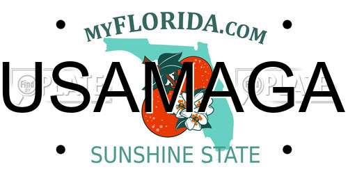 USAMAGA Florida License Plate