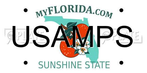 USAMPS Florida License Plate