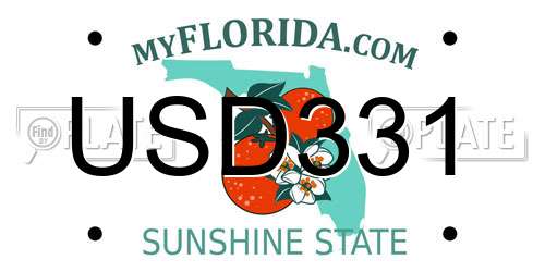 USD331 Florida License Plate