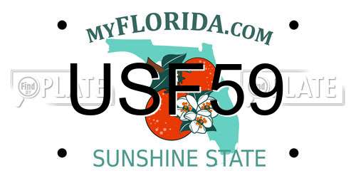 USF59 Florida License Plate