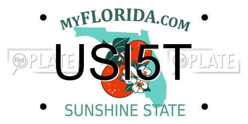 USI5T Florida License Plate