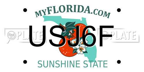 USJ6F Florida License Plate