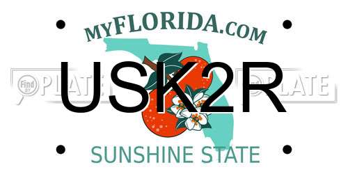 USK2R Florida License Plate