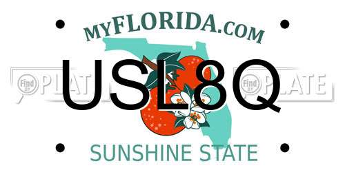 USL8Q Florida License Plate