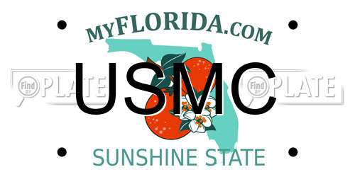USMC Florida License Plate