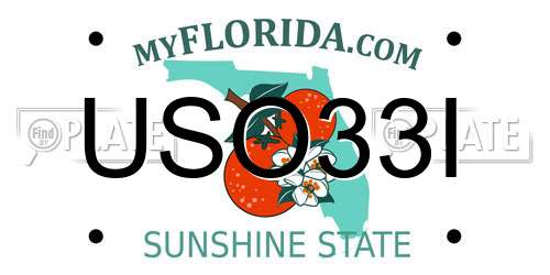 USO33I Florida License Plate