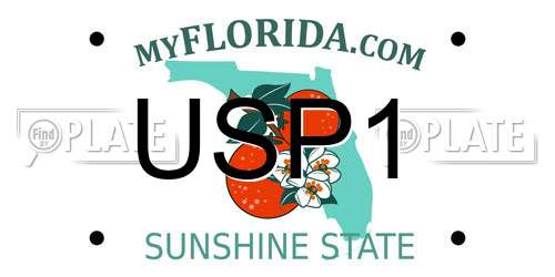 USP1 Florida License Plate