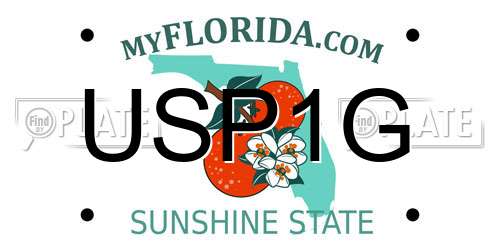 USP1G Florida License Plate