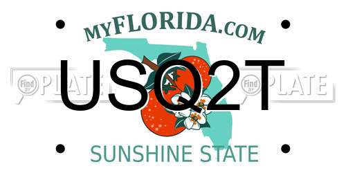 USQ2T Florida License Plate