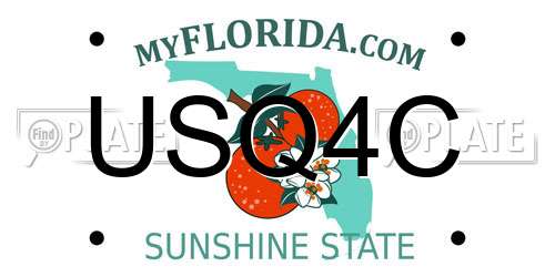 USQ4C Florida License Plate