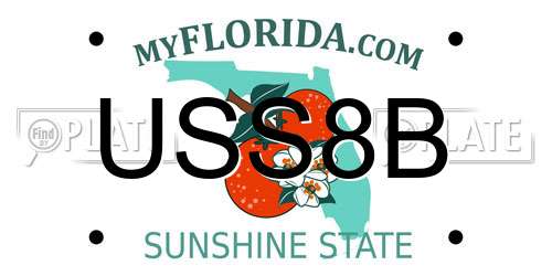 USS8B Florida License Plate