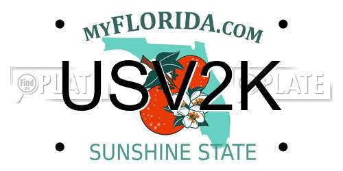 USV2K Florida License Plate