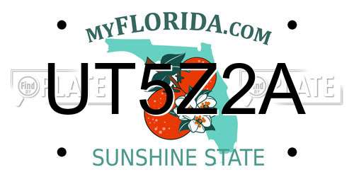 UT5Z2A Florida License Plate