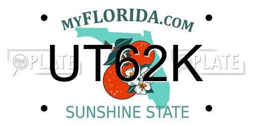 UT62K Florida License Plate