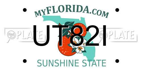 UT82I Florida License Plate