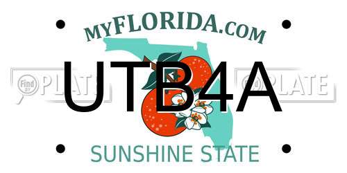 UTB4A Florida License Plate