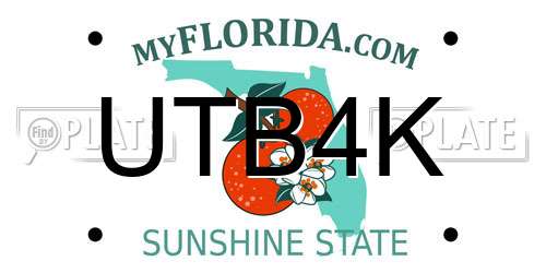 UTB4K Florida License Plate