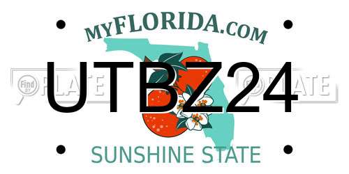 UTBZ24 Florida License Plate