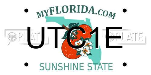 UTC1E Florida License Plate