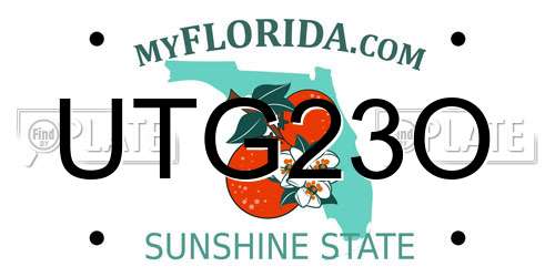 UTG23O Florida License Plate