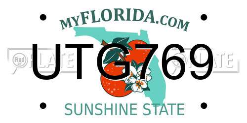 UTG769 Florida License Plate