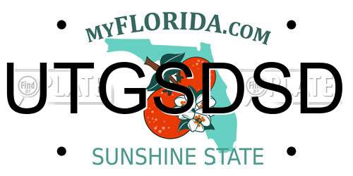 UTGSDSD Florida License Plate