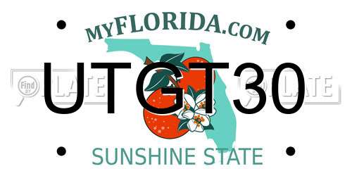 UTGT30 Florida License Plate