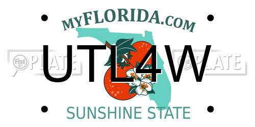 UTL4W Florida License Plate