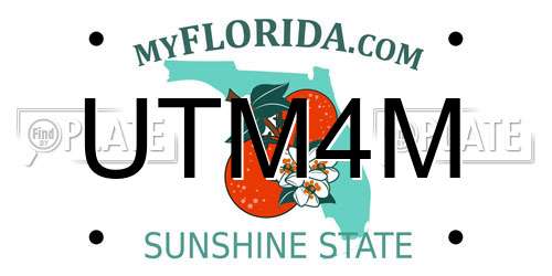 UTM4M Florida License Plate