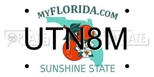 UTN8M Florida License Plate