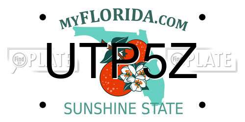 UTP5Z Florida License Plate
