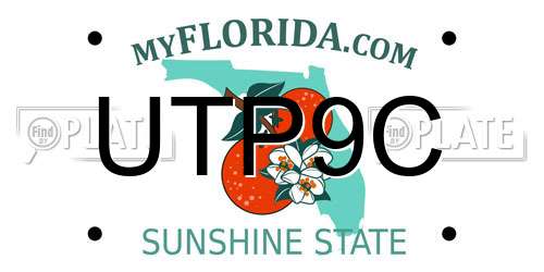UTP9C Florida License Plate