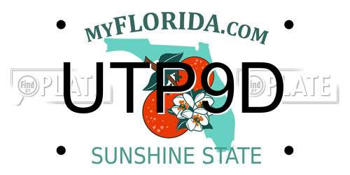UTP9D Florida License Plate