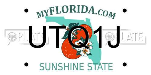 UTQ1J Florida License Plate